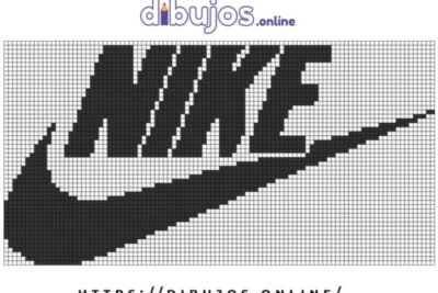 dibujos pixelados nike logo para imprimir